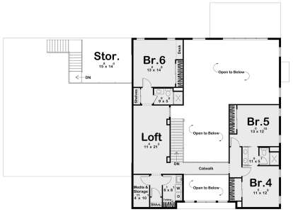 Second Floor for House Plan #963-01084