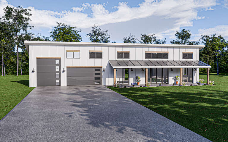 House Plan House Plan #32086 Angled Front Elevation