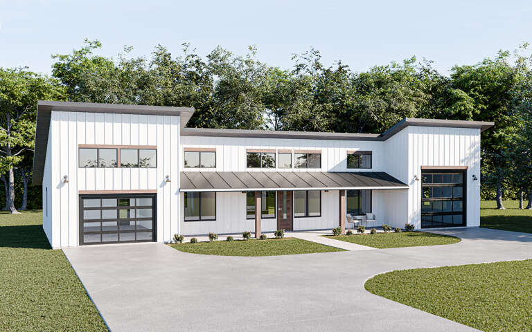 House Plan House Plan #32087 Angled Front Elevation