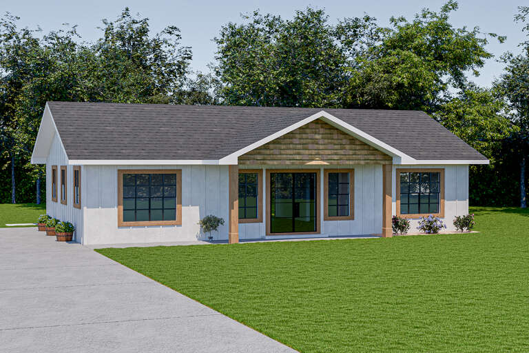 House Plan House Plan #32088 Angled Front Elevation