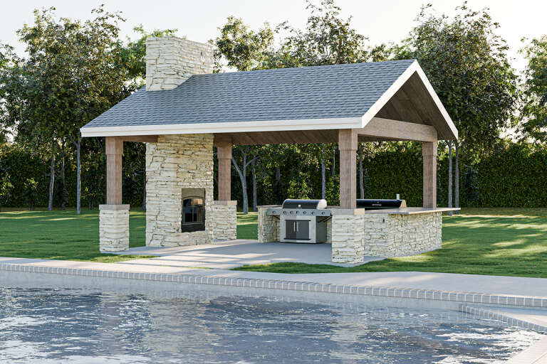 House Plan House Plan #32090 Angled Front Elevation