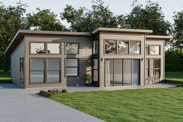House Plan House Plan #32091 Angled Front Elevation 