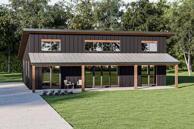 House Plan House Plan #32092 Angled Front Elevation 