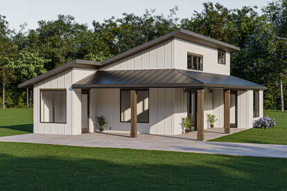 Modern House Plan #1462-00143 Elevation Photo