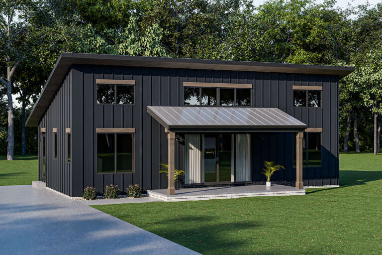 House Plan House Plan #32097 Angled Front Elevation