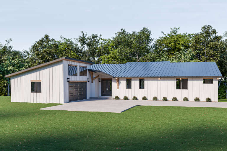 House Plan House Plan #32098 Angled Front Elevation 