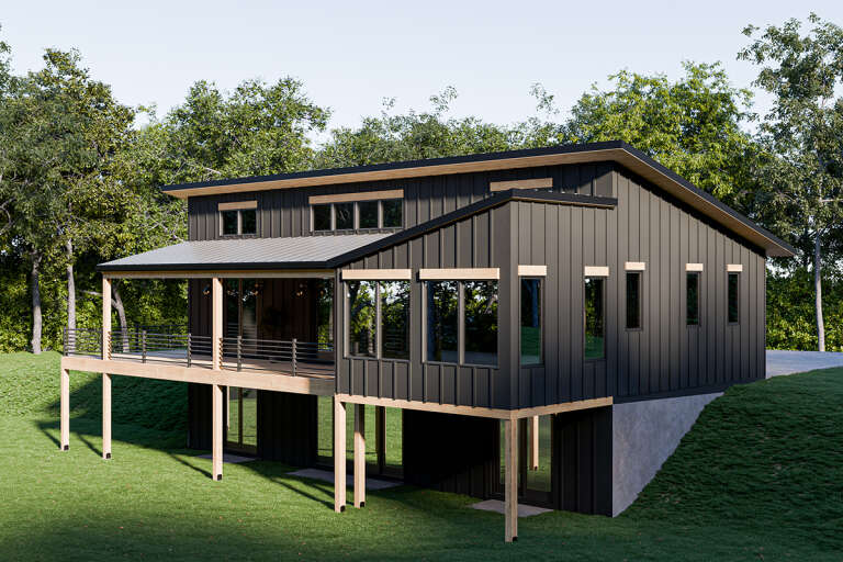 House Plan House Plan #32101 Angled Rear Elevation