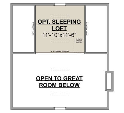 Optional Loft for House Plan #1462-00154