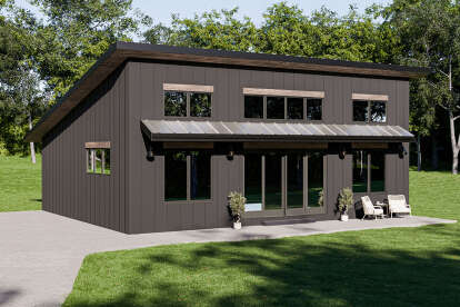 Modern House Plan #1462-00155 Elevation Photo