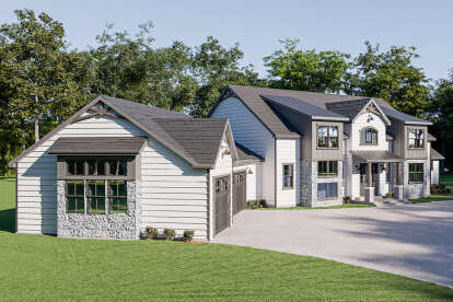Modern Farmhouse House Plan #1462-00156 Elevation Photo