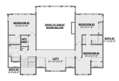 Second Floor for House Plan #1462-00156