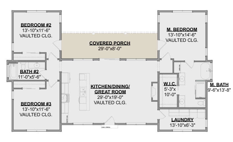 House Plan House Plan #32110 Drawing 1