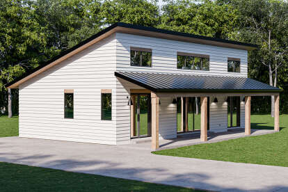 Modern House Plan #1462-00159 Elevation Photo