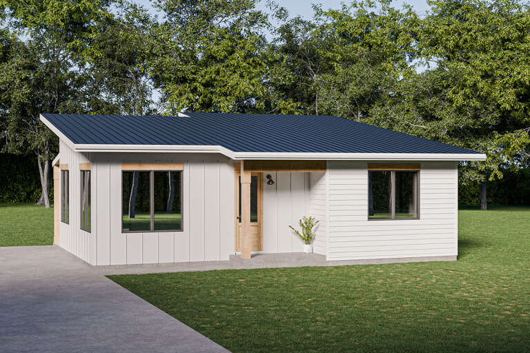 House Plan House Plan #32112 Angled Front Elevation