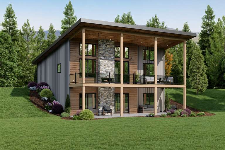 House Plan House Plan #32114 Rear Elevation