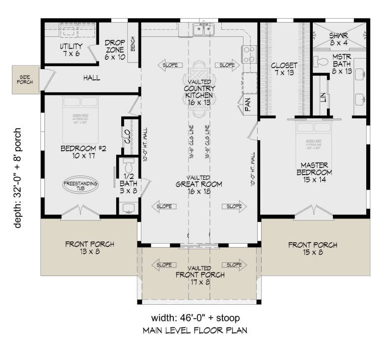 House Plan House Plan #32115 Drawing 1