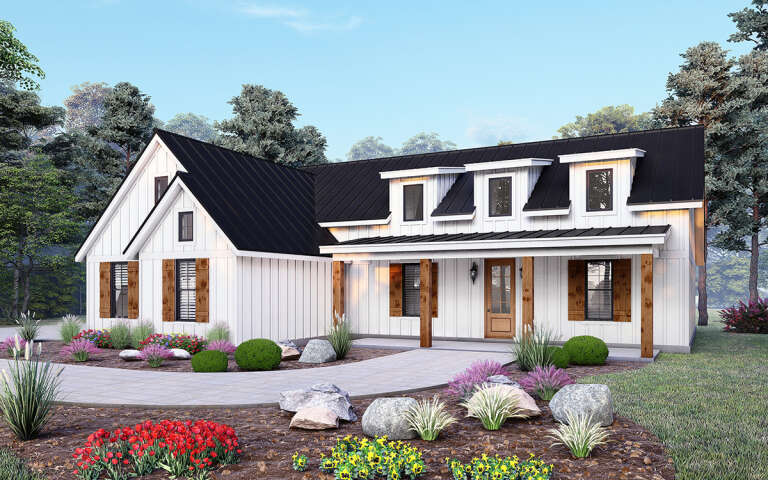 House Plan House Plan #32116 Angled Front Elevation
