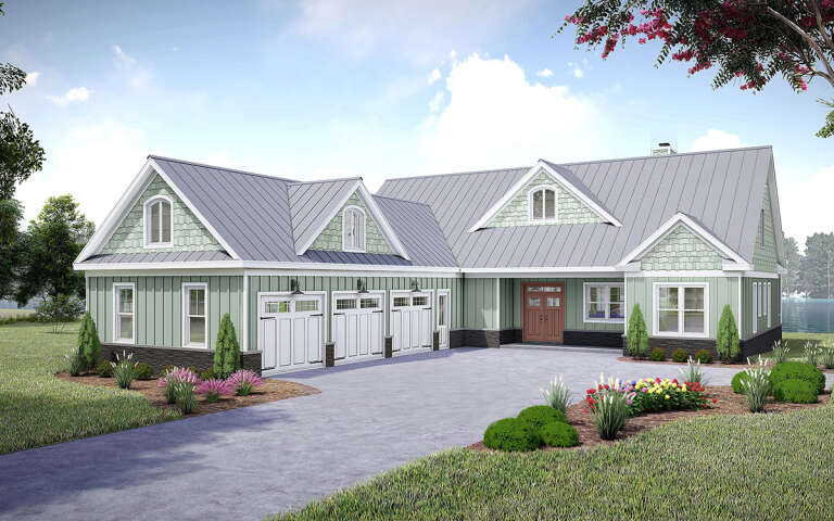 House Plan House Plan #32117 Angled Front Elevation