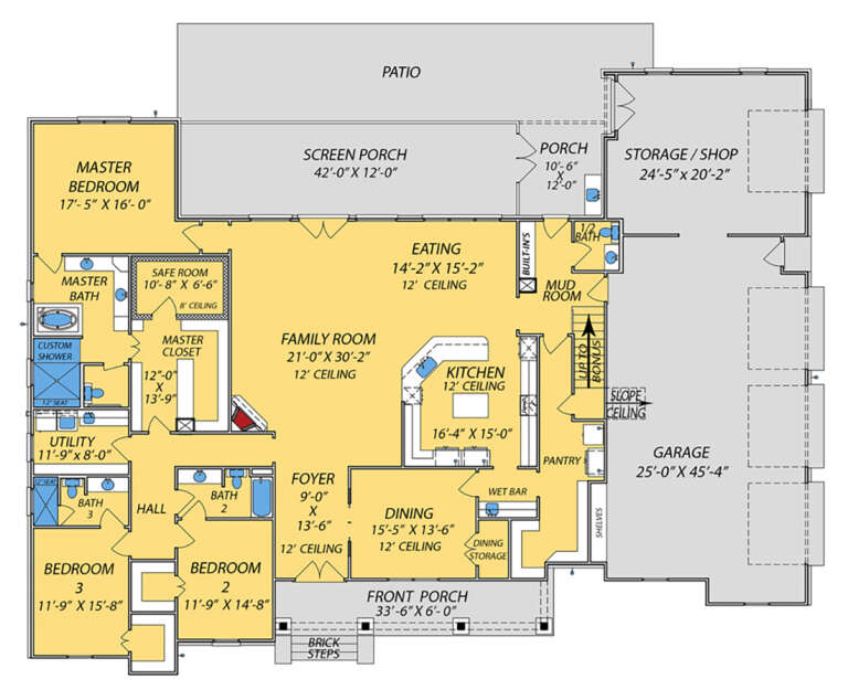 House Plan House Plan #32118 Drawing 1