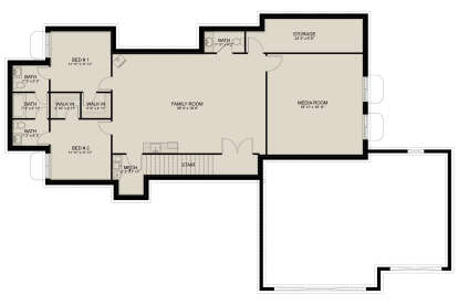 Basement for House Plan #2802-00324