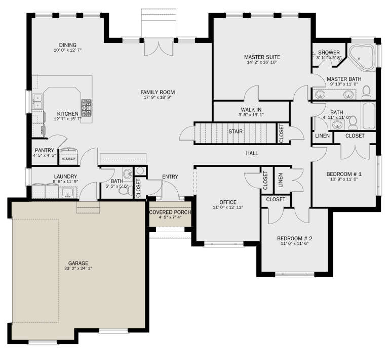 House Plan House Plan #32121 Drawing 1