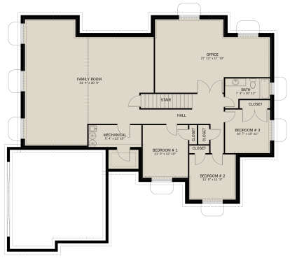 Basement for House Plan #2802-00325