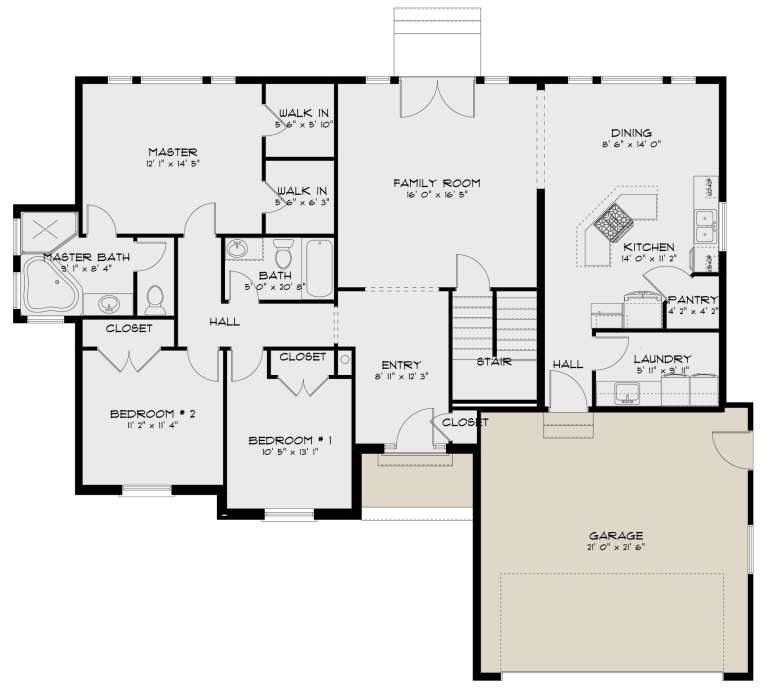 House Plan House Plan #32122 Drawing 1