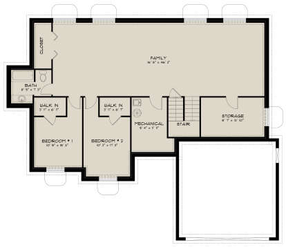 Basement for House Plan #2802-00326