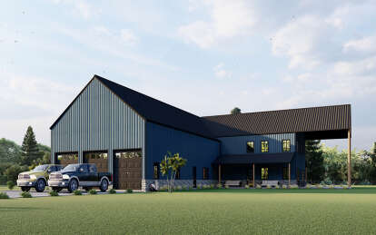 Barn House Plan #625-00026 Elevation Photo