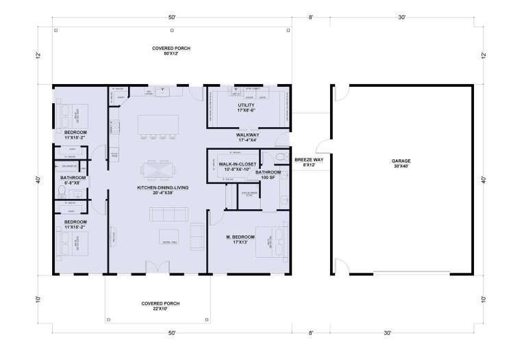 House Plan House Plan #32125 Drawing 1