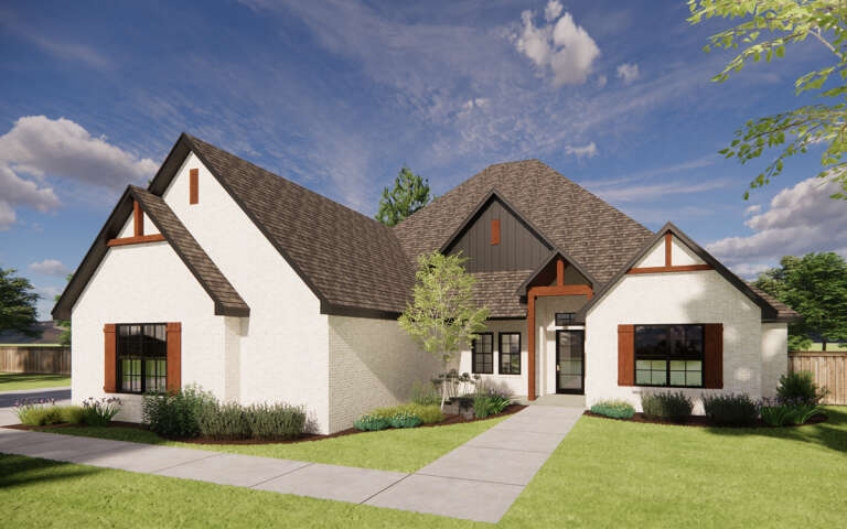 House Plan House Plan #32128 Angled Front Elevation