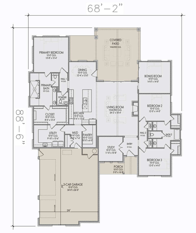 House Plan House Plan #32128 Drawing 1