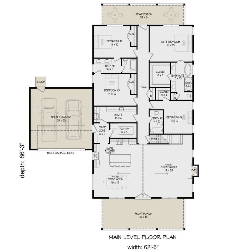 House Plan House Plan #32129 Drawing 1