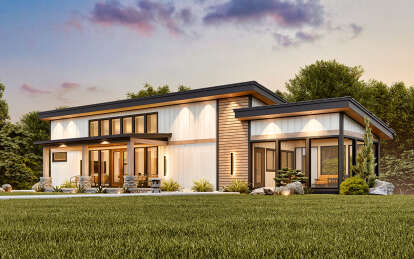 Modern House Plan #699-00399 Elevation Photo