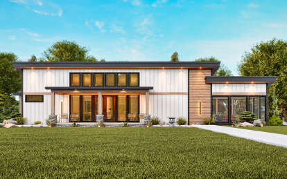 Modern House Plan #699-00399 Elevation Photo