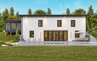 Modern House Plan #699-00399 Elevation Photo