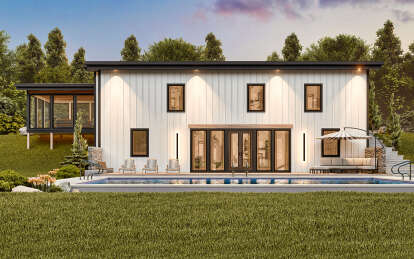 Modern House Plan #699-00399 Elevation Photo