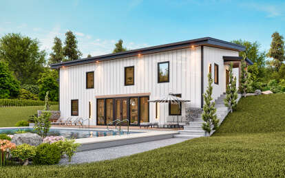 Modern House Plan #699-00399 Elevation Photo