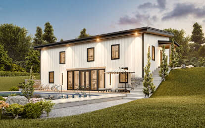 Modern House Plan #699-00399 Elevation Photo