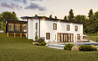Modern House Plan #699-00399 Elevation Photo