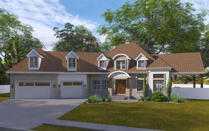 Mediterranean House Plan #2802-00327 Elevation Photo