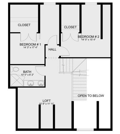 Second Floor for House Plan #2802-00327
