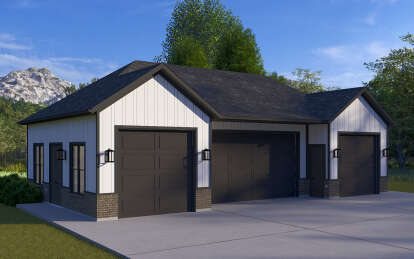 Modern Farmhouse House Plan #2802-00328 Elevation Photo