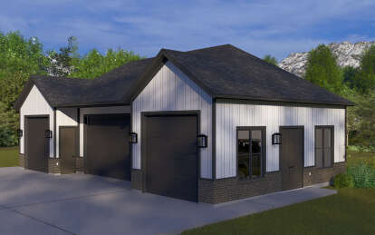 Modern Farmhouse House Plan #2802-00328 Elevation Photo