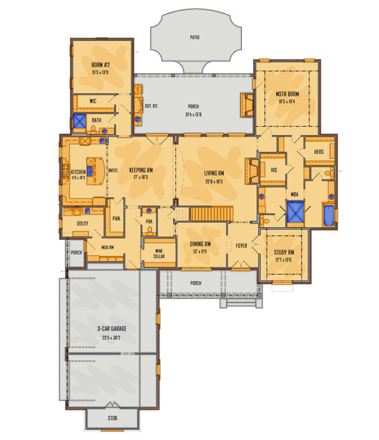 House Plan House Plan #32139 Drawing 1