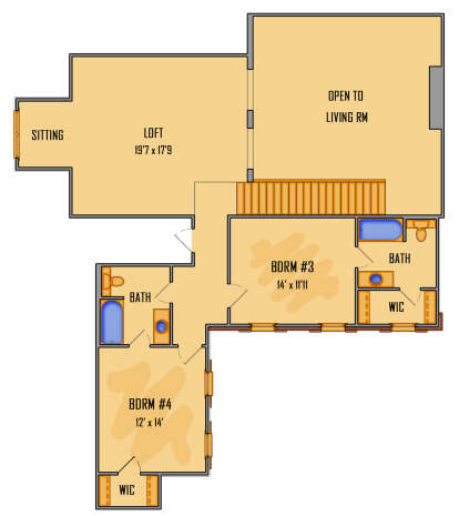 Second Floor for House Plan #5995-00039