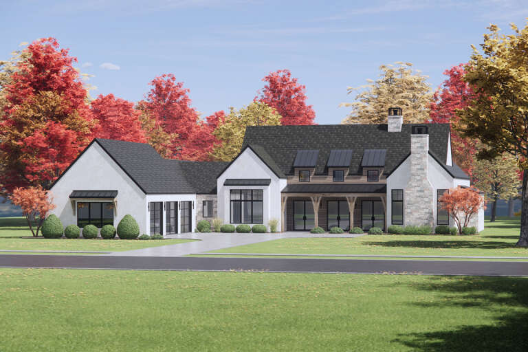 House Plan House Plan #32140 Angled Front Elevation