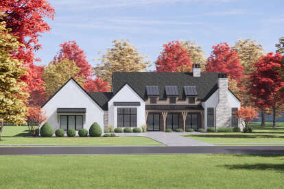Modern Transitional House Plan #7983-00124 Elevation Photo