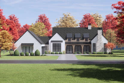 Modern Transitional House Plan #7983-00124 Elevation Photo