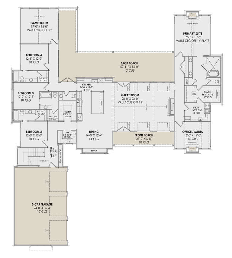 House Plan House Plan #32140 Drawing 1